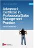 Advanced Certificate in Professional Sales Management Practice