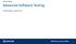 Advanced Software Testing