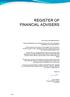 REGISTER OF FINANCIAL ADVISERS