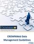 CROWNWeb Data Management Guidelines