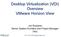Desktop Virtualization (VDI) Overview VMware Horizon View