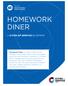 HOMEWORK DINER A CITIES OF SERVICE BLUEPRINT EDUCATION AND YOUTH