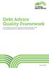 Debt Advice Quality Framework