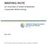 BRIEFING NOTE. An overview of Adani Enterprises Corporate Restructuring. May 2015. By Tim Buckley, Director of Energy Finance Studies, Australasia