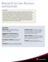 Research for Law Reviews and Journals