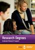 Research Degrees Graduate Research Support