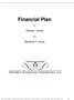 Financial Plan. for. George J Jones. and. Marianne P Jones