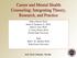 Career and Mental Health Counseling: Integrating Theory, Research, and Practice