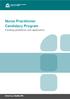 Nurse Practitioner Candidacy Program. Funding guidelines and application