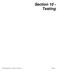 Section 10 - Testing. VINAH Manual 2011-12 (VINAH v7) Section 10 Page 4-1