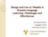 Design and Use of Weebly in Russian Language Learning: Challenges and Affordances. Dr. Marina Tairova Language Centre University of Cyprus