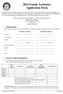 2015 Family Assistance Application Form