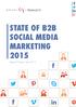 STATE OF B2B SOCIAL MEDIA MARKETING 2015