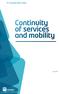 Contents. Continuity of services and mobility