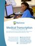 Medical Transcription. Blackstone Career Institute s distance. P r o g r a m B r o c h u r e