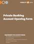 Private Banking Account Opening Form