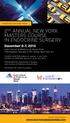 2 ND ANNUAL NEW YORK MASTERS COURSE IN ENDOCRINE SURGERY
