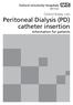 Oxford Kidney Unit Peritoneal Dialysis (PD) catheter insertion Information for patients