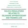 RULES & REGULATIONS RELATING TO DELAWARE APPRENTICESHIP AND TRAINING LAW