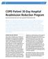 COPD Patient 30-Day Hospital Readmission Reduction Program