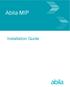 Abila MIP. Installation Guide