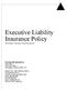 Executive Liability Insurance Policy