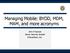 Managing Mobile: BYOD, MDM, MAM, and more acronyms. John H Sawyer Senior Security Analyst InGuardians, Inc.