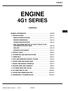 ENGINE 4G1 SERIES CONTENTS GENERAL INFORMATION ... 1. SPECIFICATIONS... 11A-1-1 SERVICE SPECIFICATIONS REWORK DIMENSIONS TORQUE SPECIFICATIONS ...