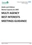 MULTI AGENCY BEST INTERESTS MEETINGS GUIDANCE