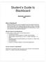 Student s Guide to Blackboard