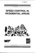 SPEED CONTROL IN RESIDENTIAL AREAS