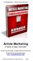 Article Marketing A Quick & Easy Overview!