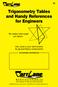 Trigonometry Tables and Handy References for Engineers