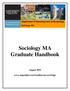 Sociology MA Graduate Handbook