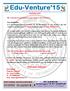 #Invitation Letter. RE: Invitation for participation of your school in Edu-Venture 15.