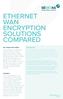 ETHERNET WAN ENCRYPTION SOLUTIONS COMPARED
