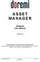 ASSET MANAGER. Software User Manual. Version 2.2