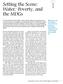Setting the Scene: Water, 1 Poverty, and the MDGs
