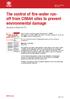 The control of fire-water runoff from CIMAH sites to prevent environmental damage