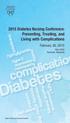 2015 Diabetes Nursing Conference: Preventing, Treating, and Living with Complications