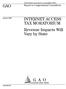 a GAO-06-273 GAO INTERNET ACCESS TAX MORATORIUM Revenue Impacts Will Vary by State Report to Congressional Committees