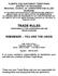 TRADE RULES PERTAINING TO THE CARPENTER AND ISM TRADE DIVISIONS