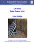 CA-6050 Solar Power Unit. User Guide. Designed to work with the Norsonic range of sound level meters to provide a DC supply in remote locations.