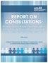REPORT ON CONSULTATIONS:
