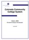 Colorado Community College System SPRING 2010 STUDENT SURVEY SUMMARY