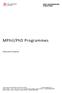 MPhil/PhD Programmes