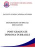 POST-GRADUATE DIPLOMA IN BRAILLE