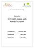 INTERNET, EMAIL AND PHONE SYSTEMS