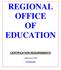 REGIONAL OFFICE OF EDUCATION