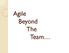 Agile Beyond The Team 1